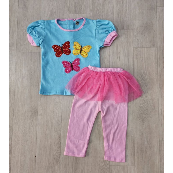 baju bayi perempuan sett celana baby girl