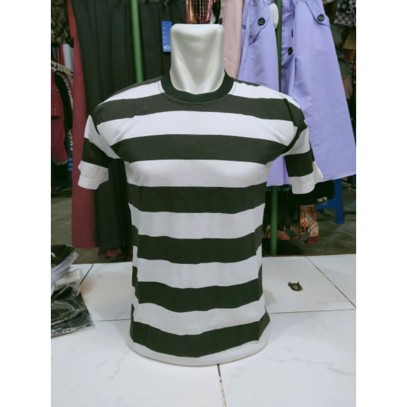 Kaos salur cowok kaos dewasa salur