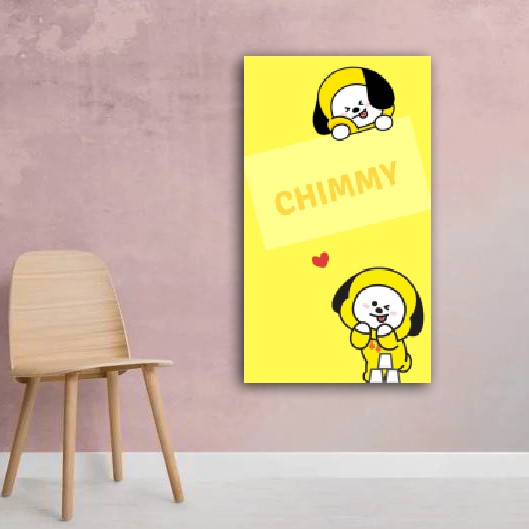 wall decor BT21 bangtan boys / BTS ukuran 15X30 bahan MDF