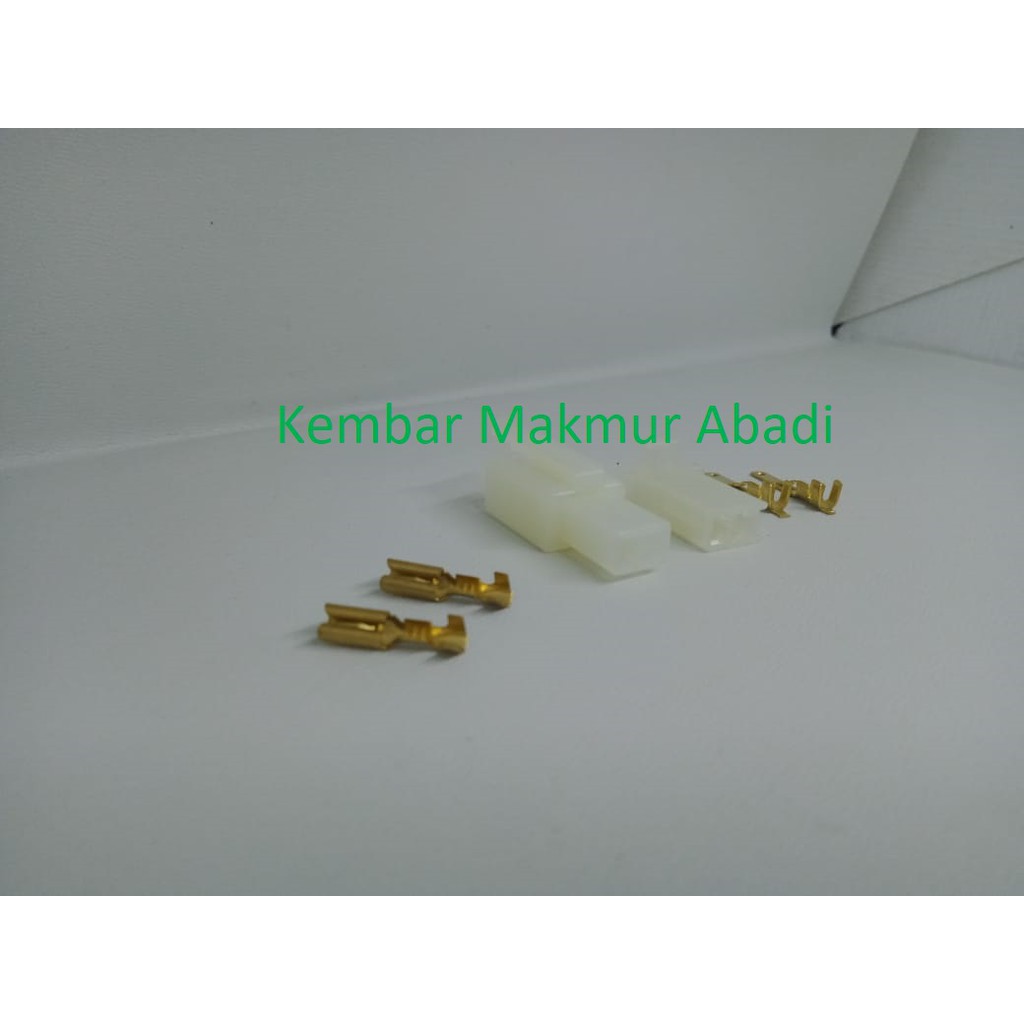 Socket 2 Pin Kecil+Skun / Soket Motor / Konektor Motor/ Connector Kabel / Socket Kabel Motor 2 Pin