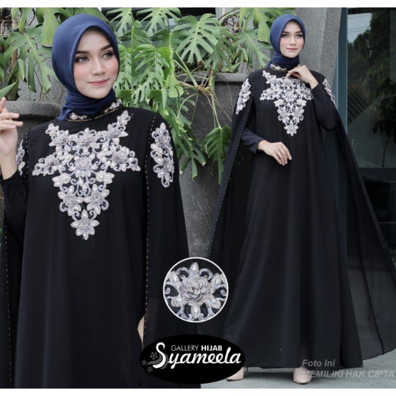 GAMIS PUTIH CERUTI / GAMIS LEBARAN / GAMIS POLOS / GAMIS CERUTI PUTIH / GAMIS BORDIRAN PESTA