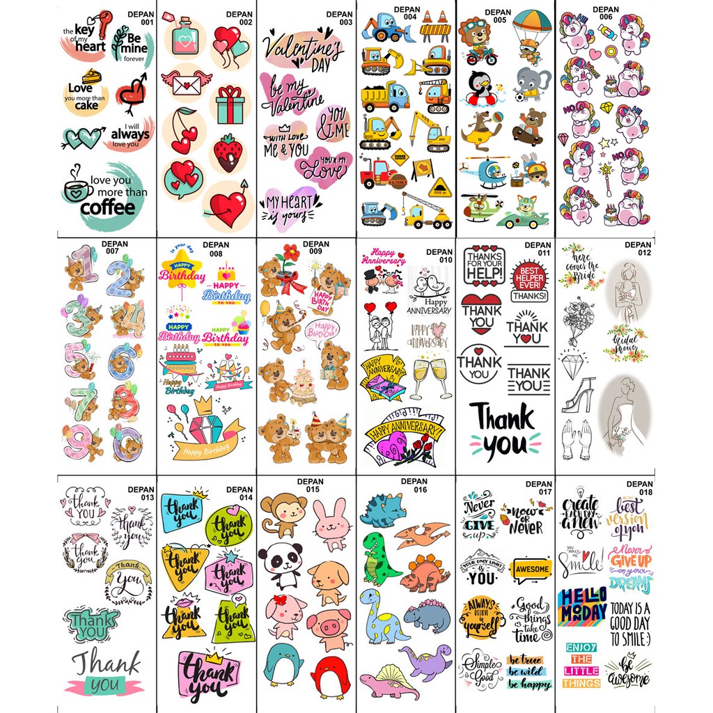 

Edible Stamp / Sticker Makanan 001 - 018