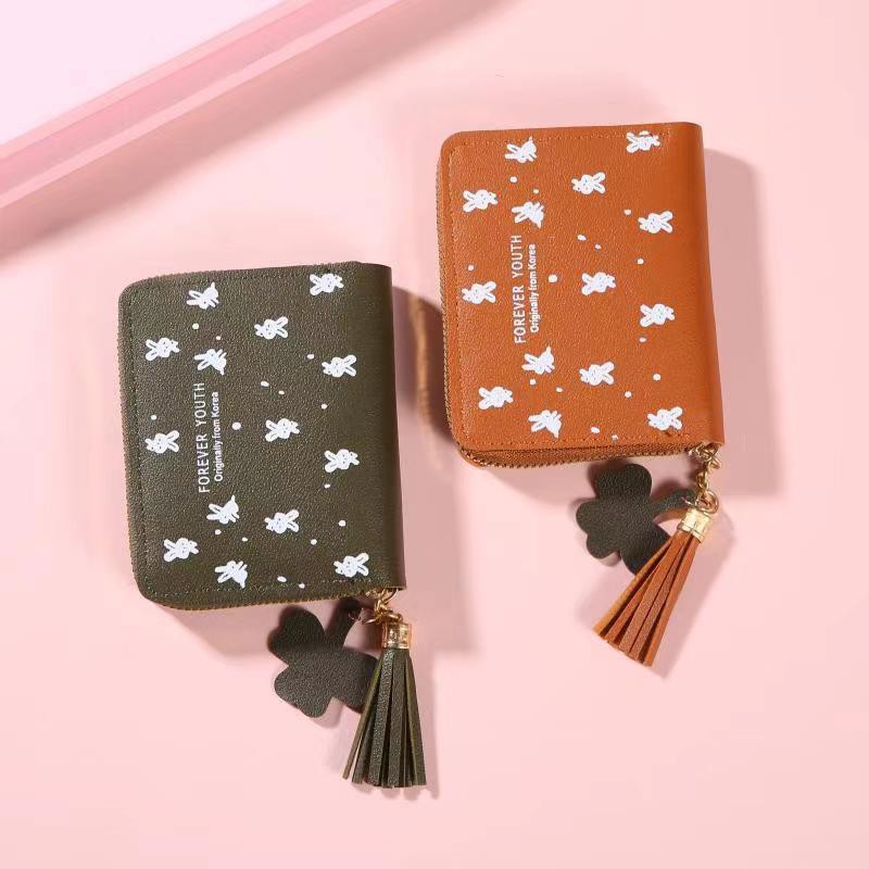 (Fy)DOMPET KOIN DAN UANG KERTAS/KARTU WANITA DOMPET  RESLETING IMPORT REAL PICT