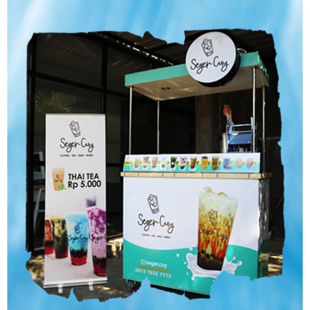 X Banner Minuman Boba desain spanduk keren