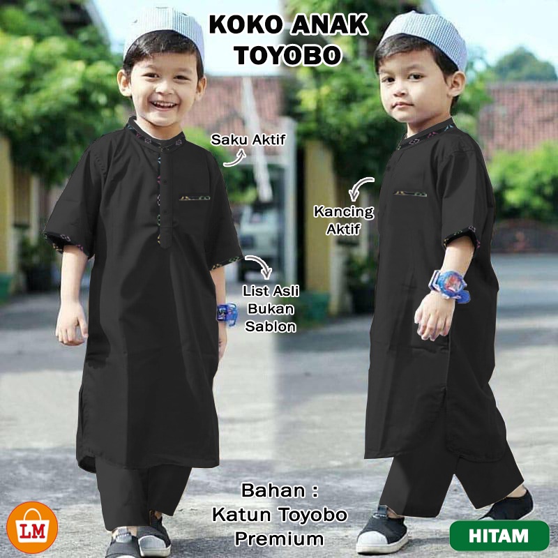 TERMURAH TERLARIS Baju SETELAN KOKO MUSLIM ANAK TOYOBO Usia 2-15 tahun LMS 18047 18049 18051 18053