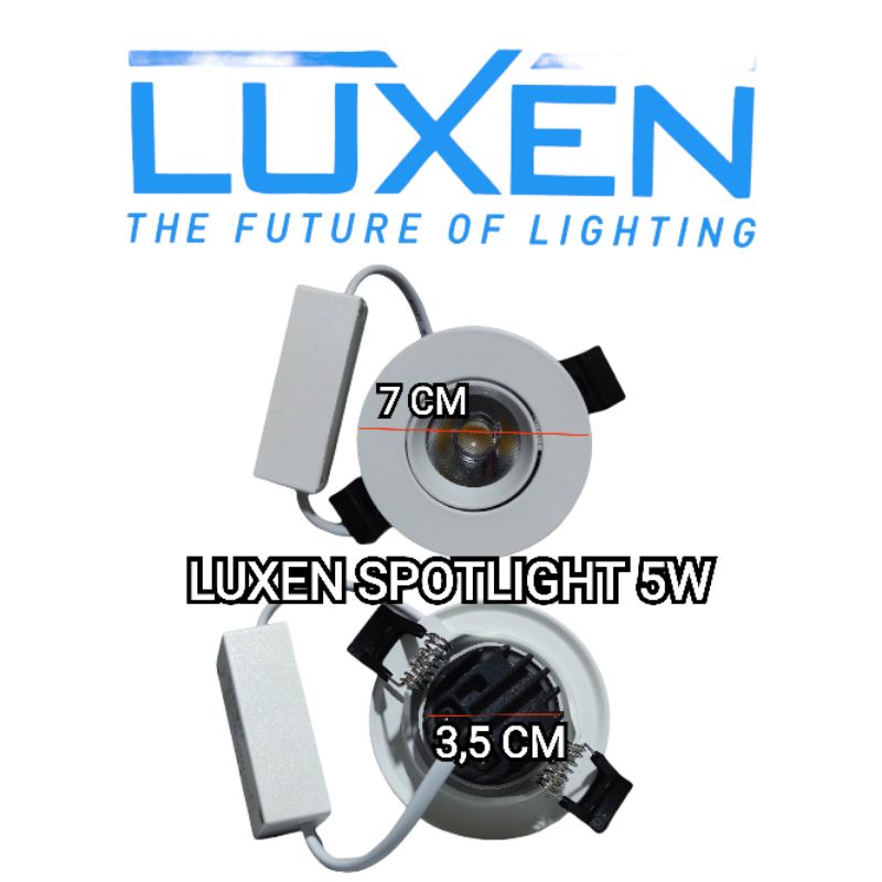 LUXEN LAMPU LED SPOTLIGHT 5W 5 WATT COB