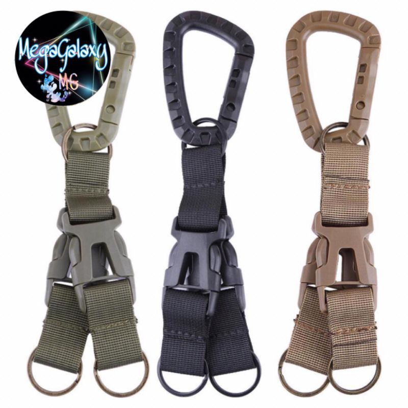 Carabiner Nylon Tactical Backpack Belt Buckle Webbing Hook Outdoor Tool