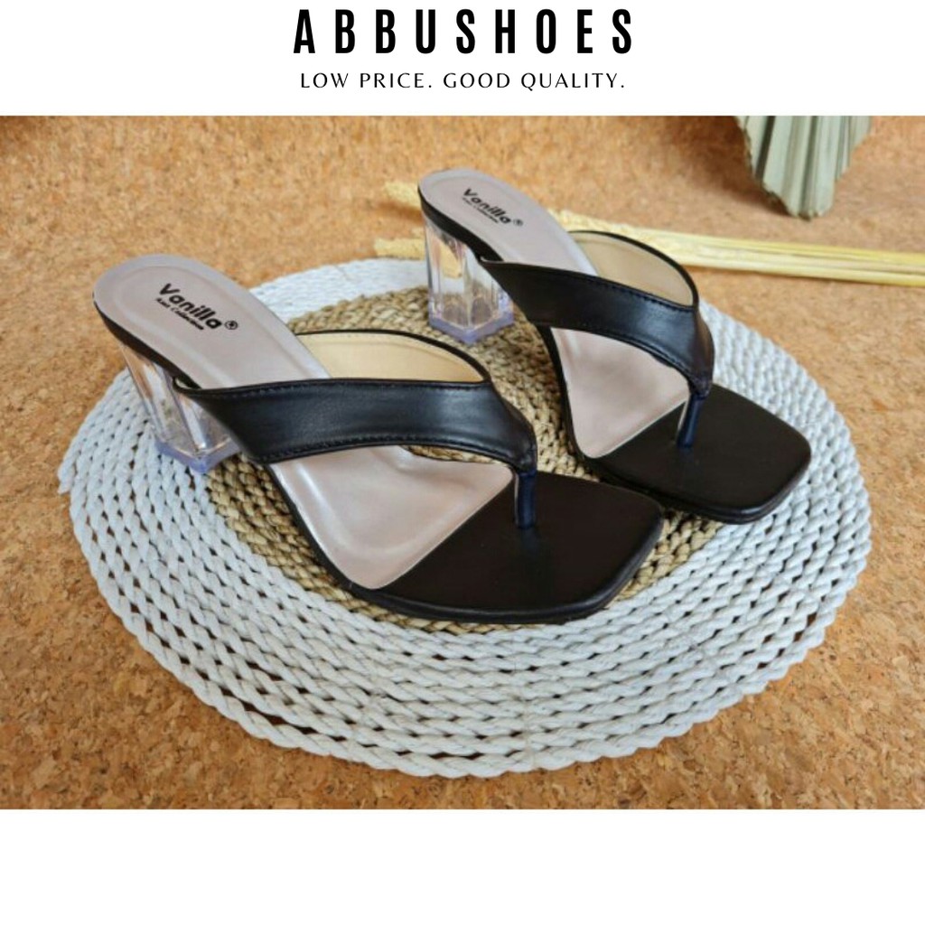 ABBUSHOES US 83 - new Hak kaca  jepit wanita 7cm 36/40