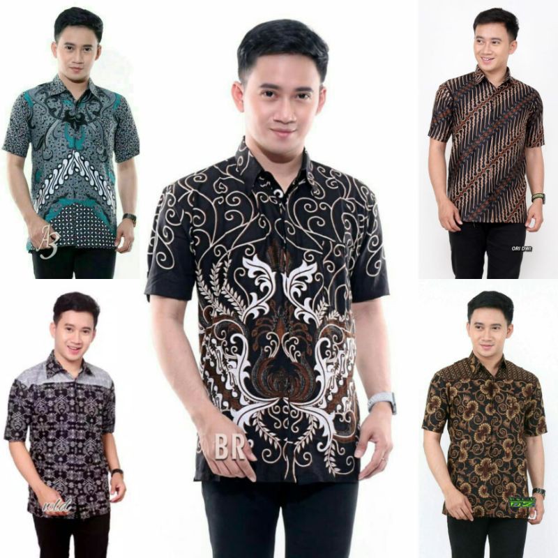 Cuci Gudang Bswart Batik Hrb026 Kenongo Hem Pendek Padi Pekalongan MgMyqzZsngN31g9