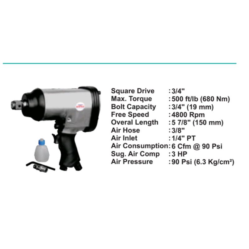 Air impact wrench 3/4 wipro RP 7461