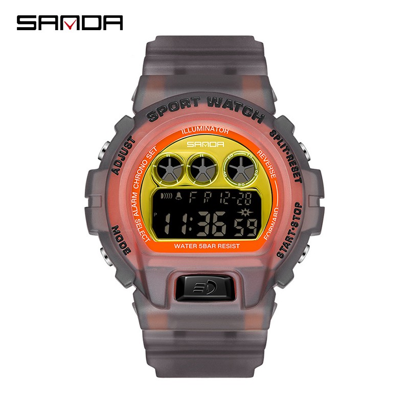 SANDA 2117 Jam Tangan Pria Digital Luminous Tali Rubber Shockproof Anti Air WATCHKITE WKOS