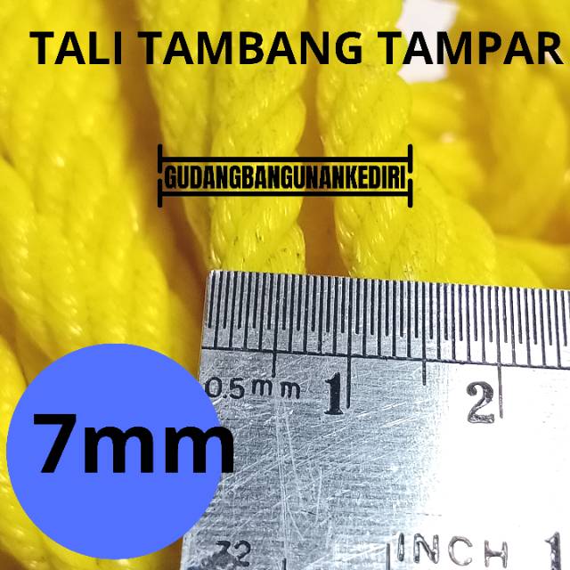 Tali tambang 7 mm / tali tampar 7mm / tampar ikat barang / tali jemuran / tali tampar plastik