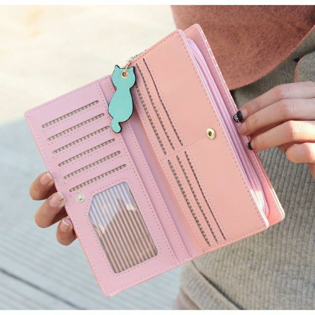 DOMPET WANITA shadow cat - dompet panjang wanita KOREAN  FASHION WALLET