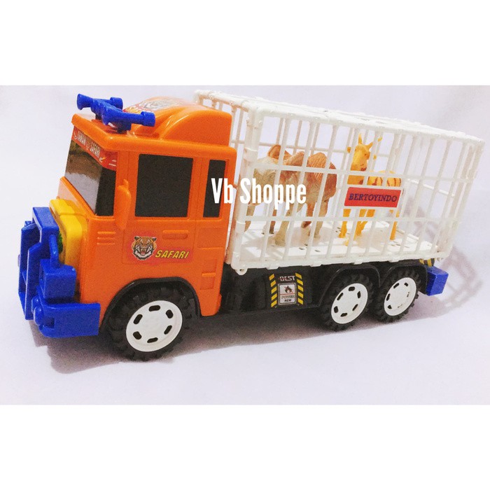 Mainan mobil truk taman safari kebun binatang animal zoo truck car