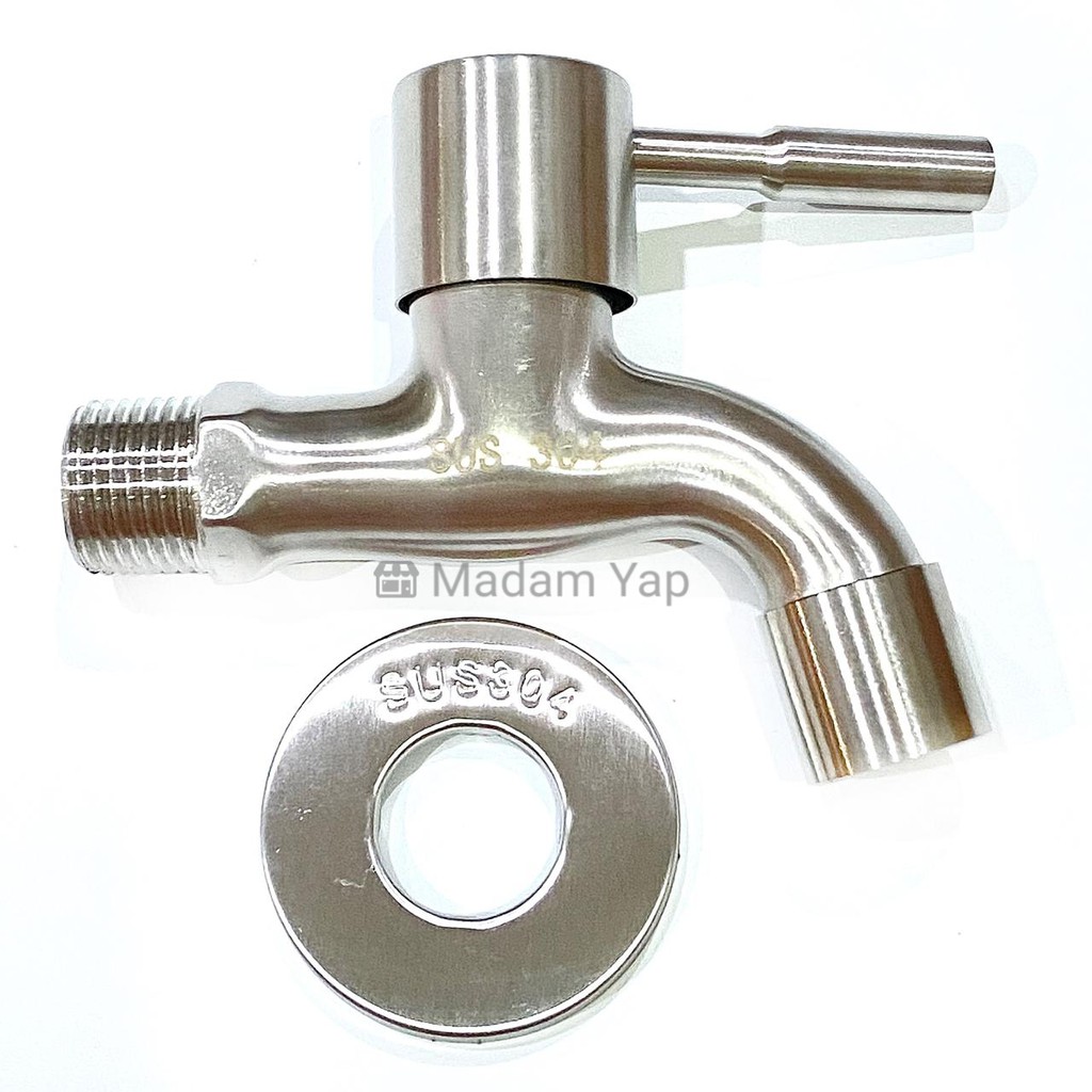 Keran Air Stainless 1/2 Inch Kran Tembok Stenlis Besi