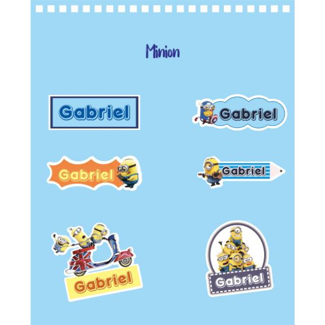 

PO STIKER NAMA ANTI AIR - MINION DAPAT 192 STICKER
