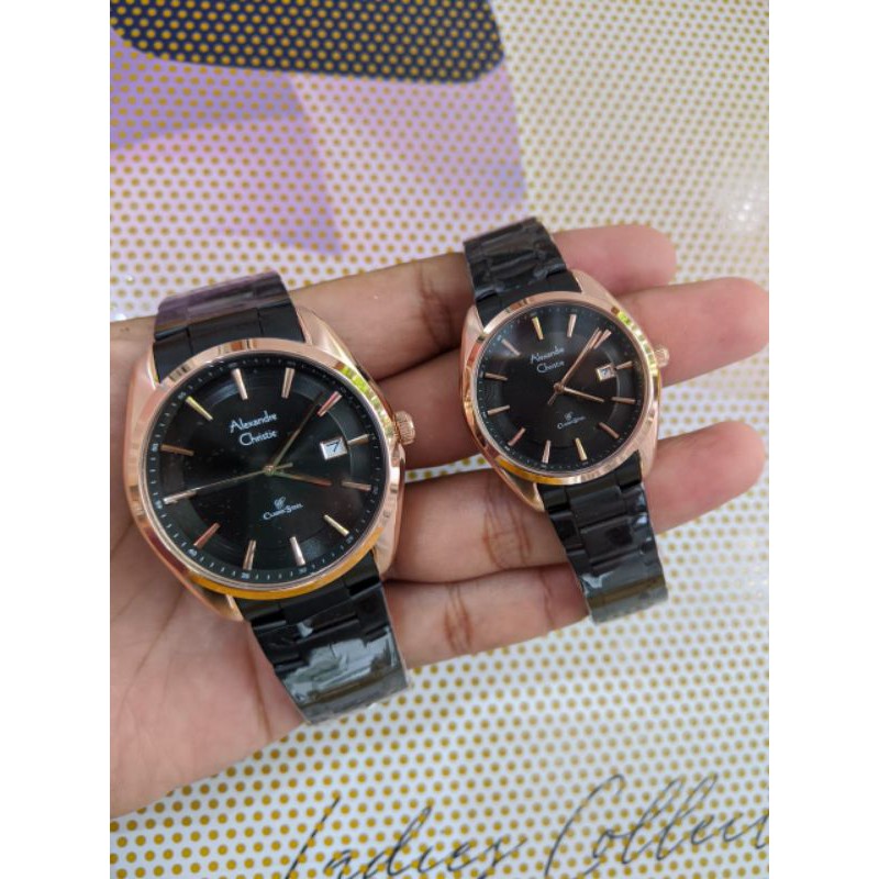 jam tangan couple pria wanita alexandre christie original ac 8648 Md
