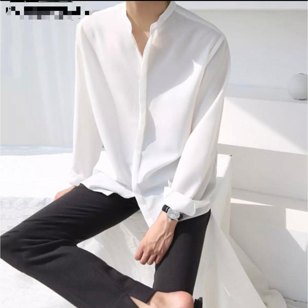 Baju Koko Kemeja Koko Korea Casual Terbaru Size M,L,XL,XXL/Fashion Pria Terbaru(F6F2) Baju Koko Pria