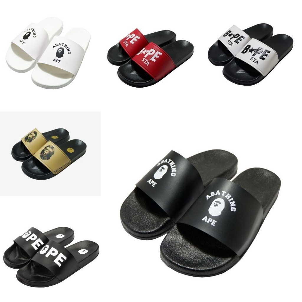 Sandal BAPE / A Bathing APE Slide Sandal Selop Slip On Pria Wanita