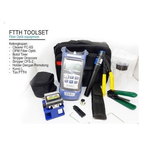 FTTH Tool Kit Set Lengkap OPM VFL Cleaver FO Fiber Optik Tool Kit FO Fiber Optic Tool Kit