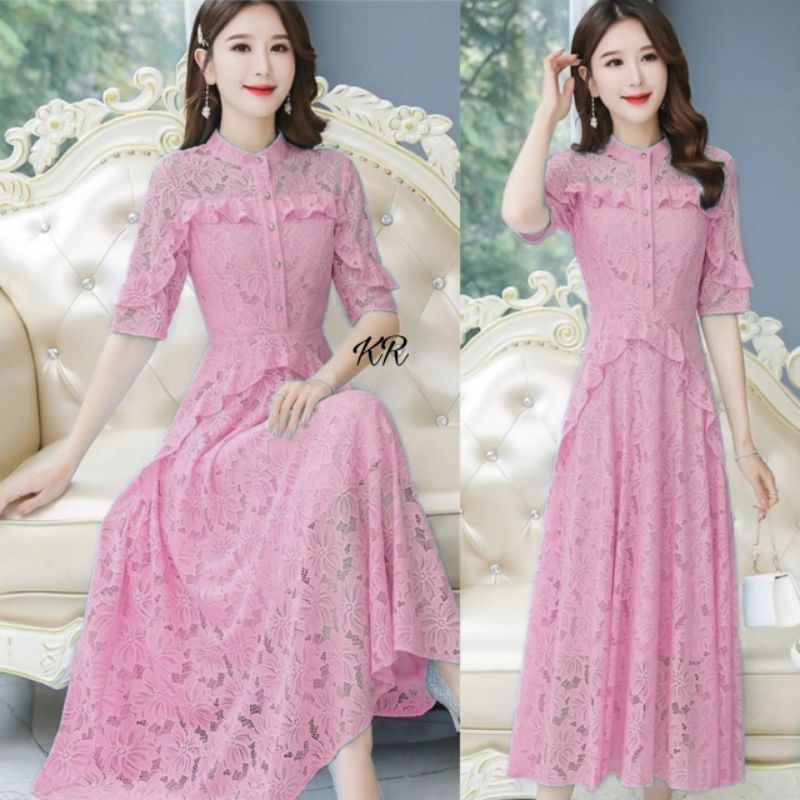 DRESS FASHION ASHLEY, BRUKAT PREMIUM FURING, MAXY DRESS