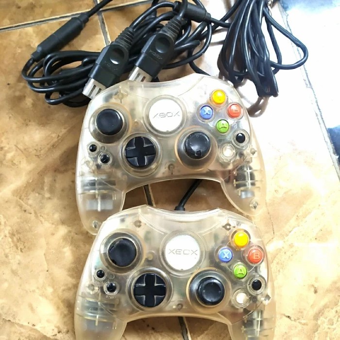 controller stik xbox classic putih transfaran original xbox