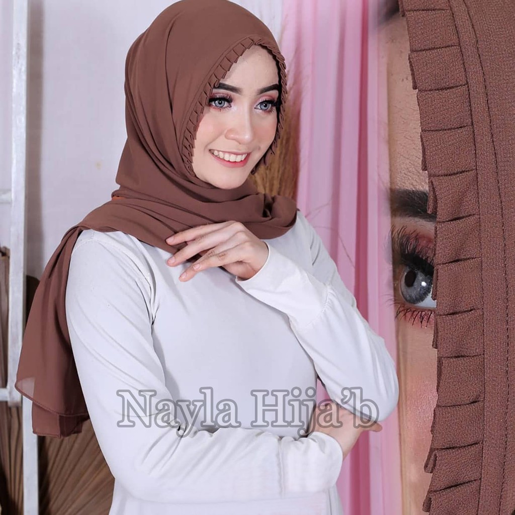 Pashmina Tali KCB Kerudung Pashmina Ceruty KCB Terlaris Nayla Hija'b