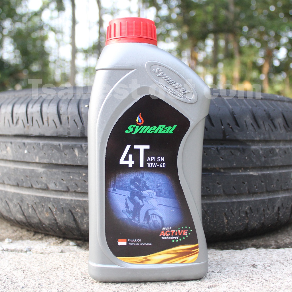 BARU OLI MOTOR SYNERAL 4T SAE 10W-40 API SN 1 LTR