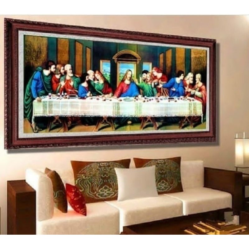 DIY diamond painting kit perjamuan terakhir Yesus Paket lukisan berlian