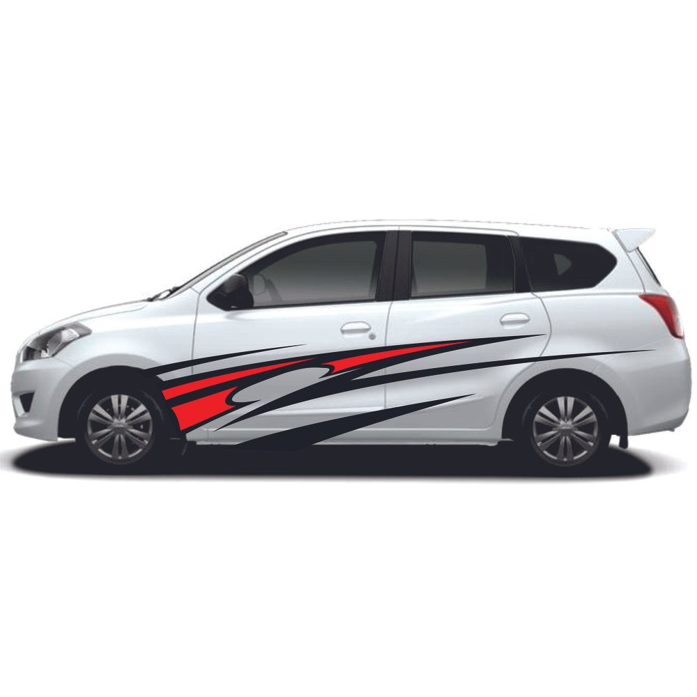Promo Stiker Cutting Tribal Datsun Go Stiker Body Samping Mobil Datsun Go Terbaru