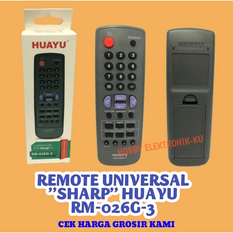 REMOTE UNIVERSAL SHARP HUAYU RM026G-3