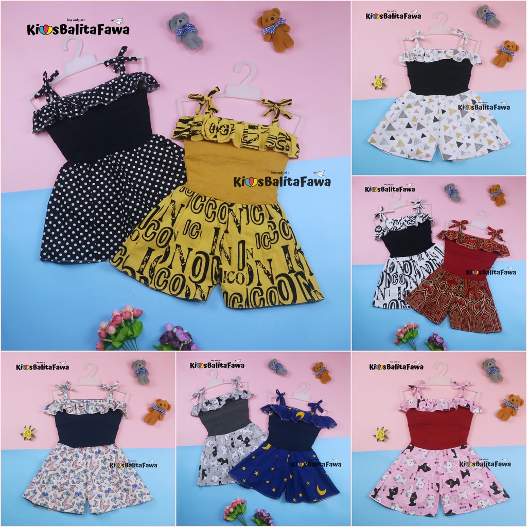 Jumpsuit Sweety uk 1-2 Tahun / Baju Anak Perempuan Overall Import  Kensi Balita Cewek Adem Jumsuit babycinnamon