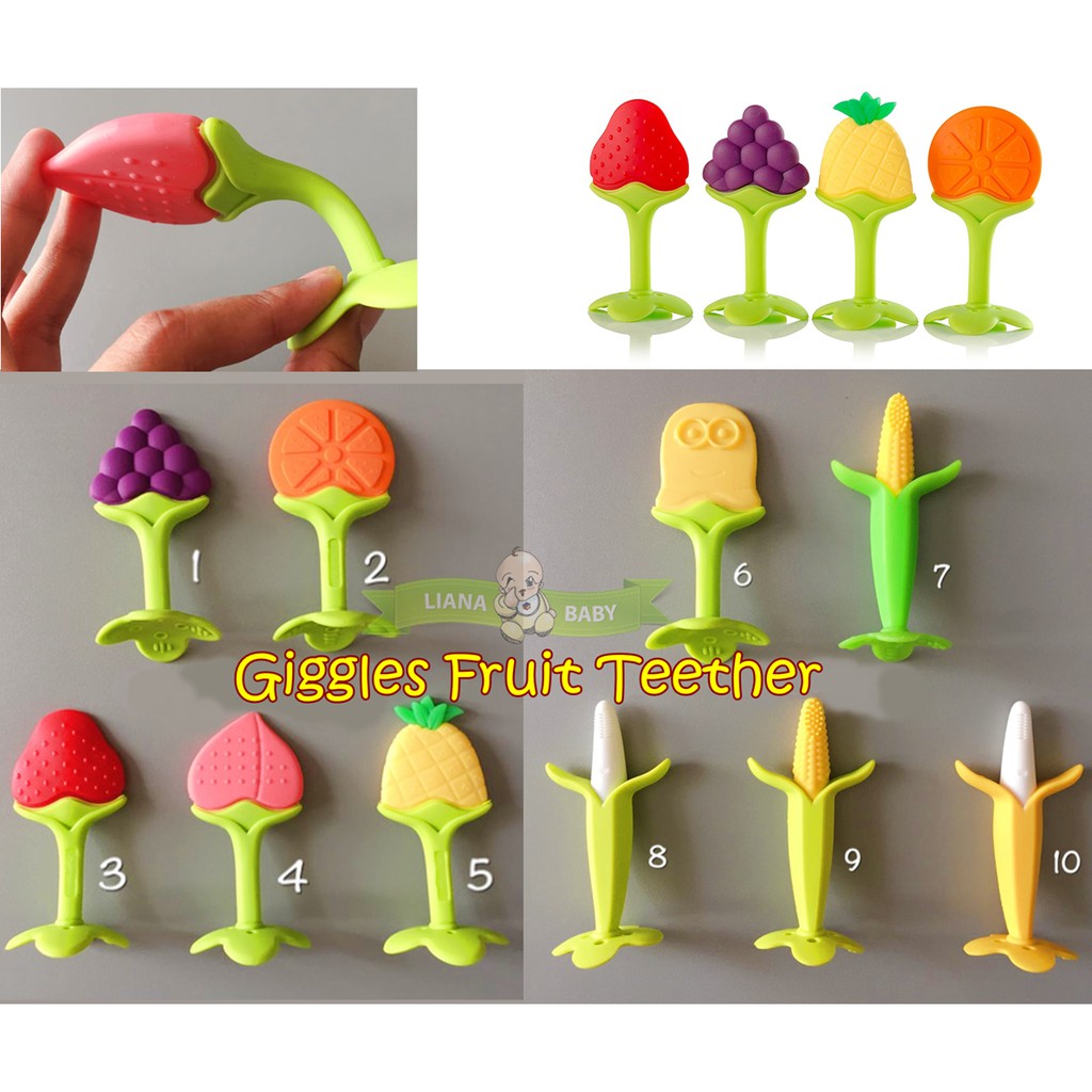 TEET25 GIGGLES FRUITS TEETHER GIGITAN BAYI