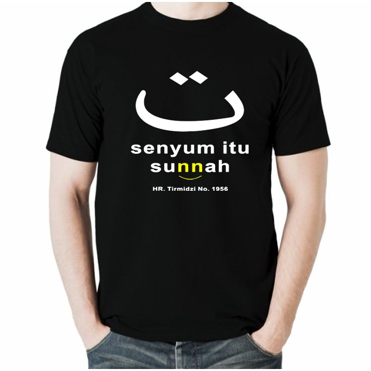 KAOS BAJU SENYUM ITU SUNNAH KAOS DAKWAH ISLAM KEREN