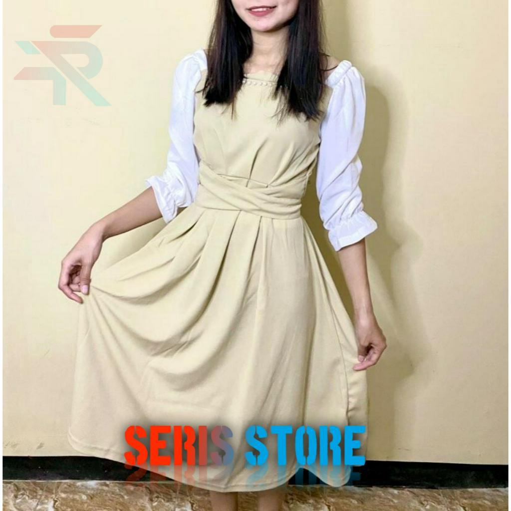 glize dress korea style/ gaya Korea leher persegi jahitan rok panjang/Pakaian korea/baju korea/dress middi korea/ baju wanita termurah/glize dress/dress korea/ korea dress//DRESS KOREA STYLE/ KOREAN DRESS/ DRESS WANITA KEKINIAN KOREA DRESS/BAJU KOREA/