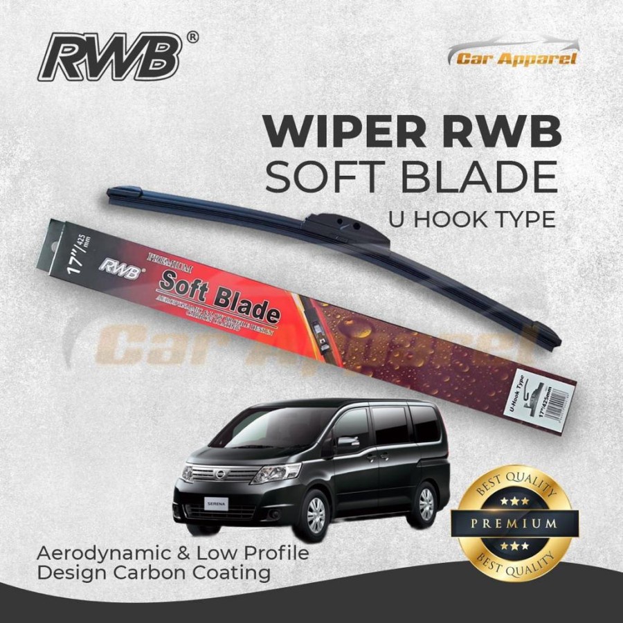 Wiper RWB Soft Nissan serena C25 / Windshield serena c25 Soft RWB