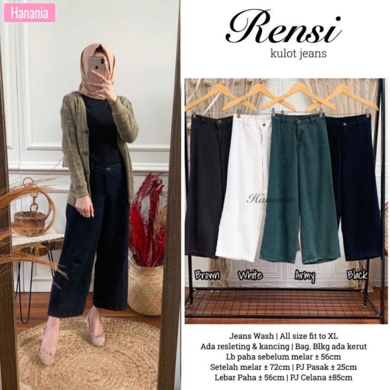 RENSI KULOT JEANS // KULOT JEANS // KULOT JEANS PUTIH