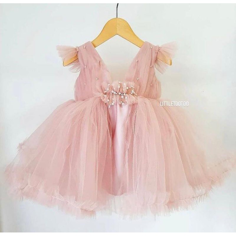 Dress lisya gaun anak baptis ulang tahun pesta neychan request order