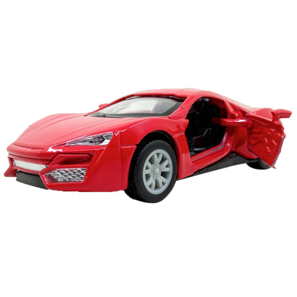 Toy Addict Lykan Hypersp0rt Sport Car Merah Diecast Mainan Mobil Balap