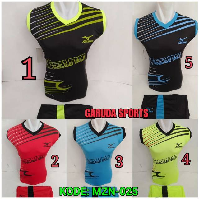 Baju singlet volly kaos mizuno setelan
