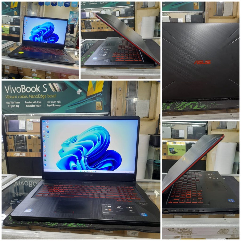 LAPTOP LEPTOP SECOND SEKEN BEKAS DESAIN PROGRAMMER ASUS TUF VGA GAMING FX705G NVIDIA GEFORE GTX 1050 CORE I7 GEN8 RAM 8GB HDD 1TB SSD 128