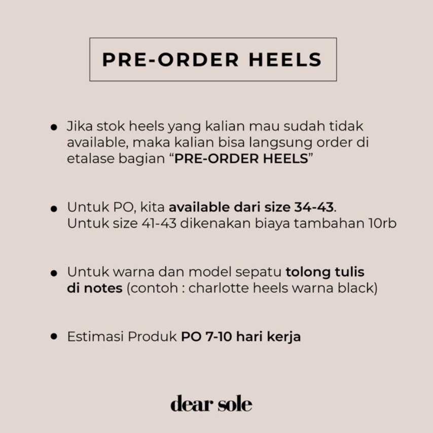 [DEAR SOLE] JIMMY HEELS / HEELS WANITA / SANDAL HEELS