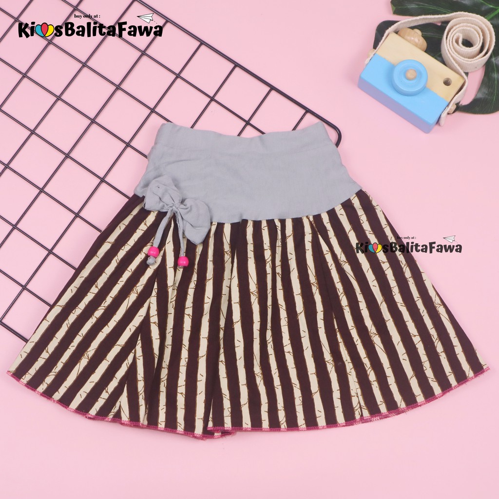 Rok Pita Batik uk. 1-2 Tahun / Skirt Pendek Anak Perempuan Motif Kaos Lucu Murah Grosir Celana Adem