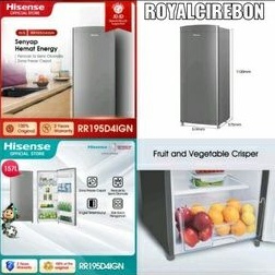Hisense Kulkas RR195D4-185LITER (BIG-Frezeer) Frezzer terbesar pada kelasnya 1pintu kotacirebon