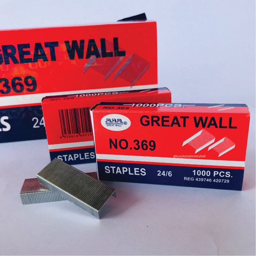 

Isi Staples Great Wall No. 369 1 Kotak