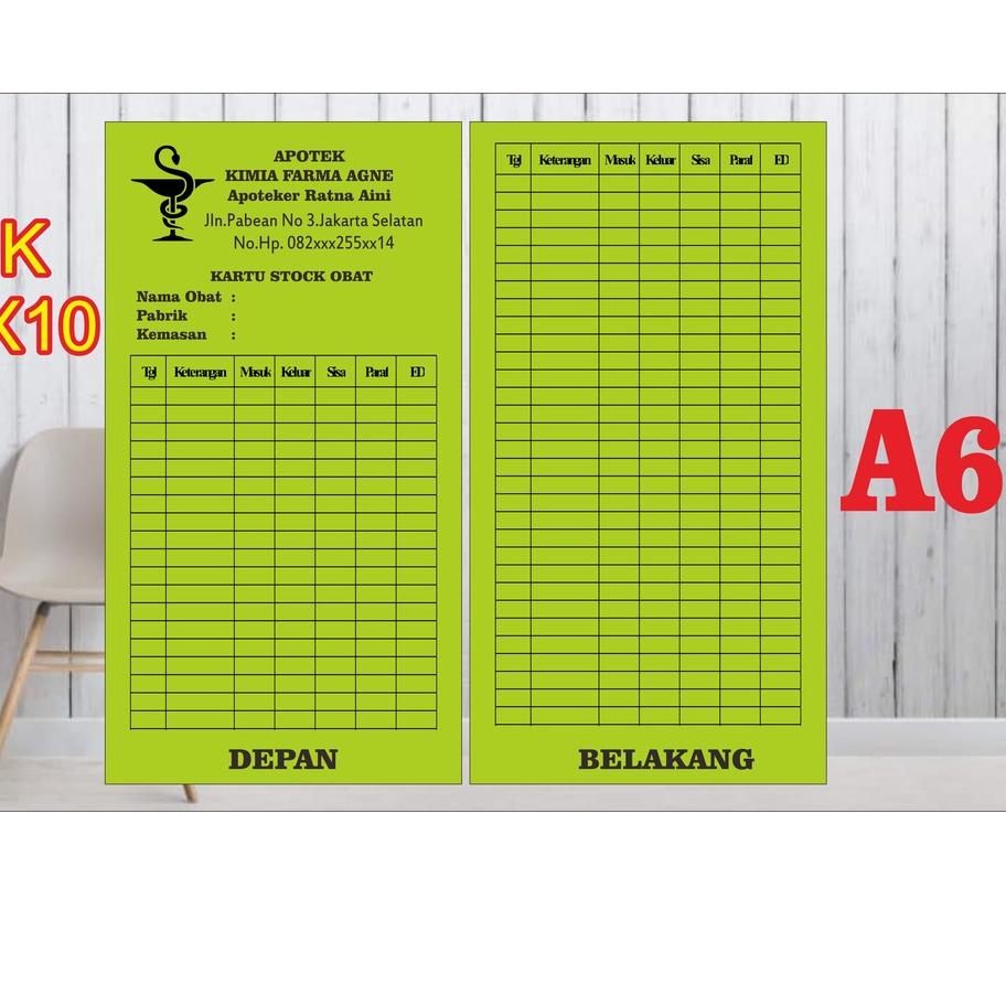 

Paling Diminati! (CUSTOM KOP)ISI 100 LEMBAR kartu stock barang / Kartu stock Obat/ kartu stock Apotek / custom(nama gelar alamat dan toko dll)