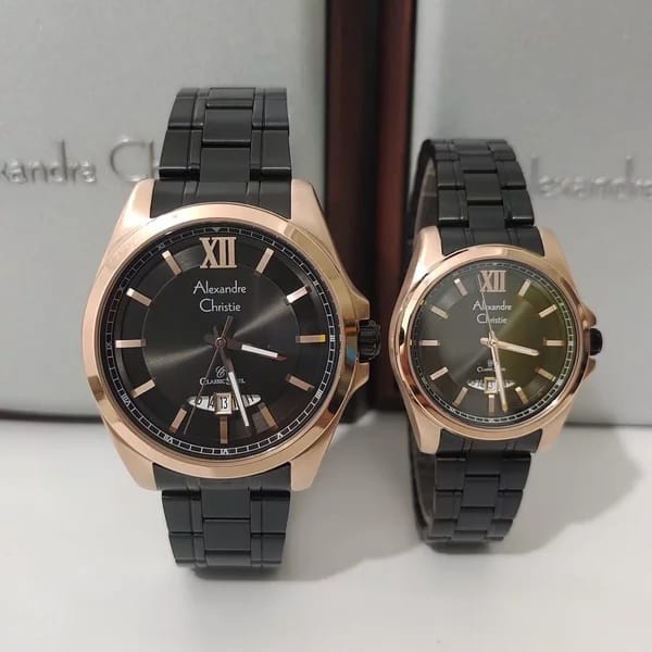 ALEXANDRE CHRISTIE PRIA wanita AC 8659 CLASIC STEEL ORIGINAL GARANSI
