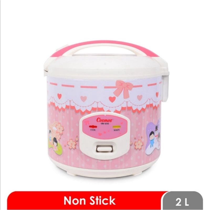 Penanak Nasi Cosmos Crj 3232 Rice Cooker 2 Liter Magicom 2L Cosmos CRJ-3232 Panci Anti Lengket Pengu