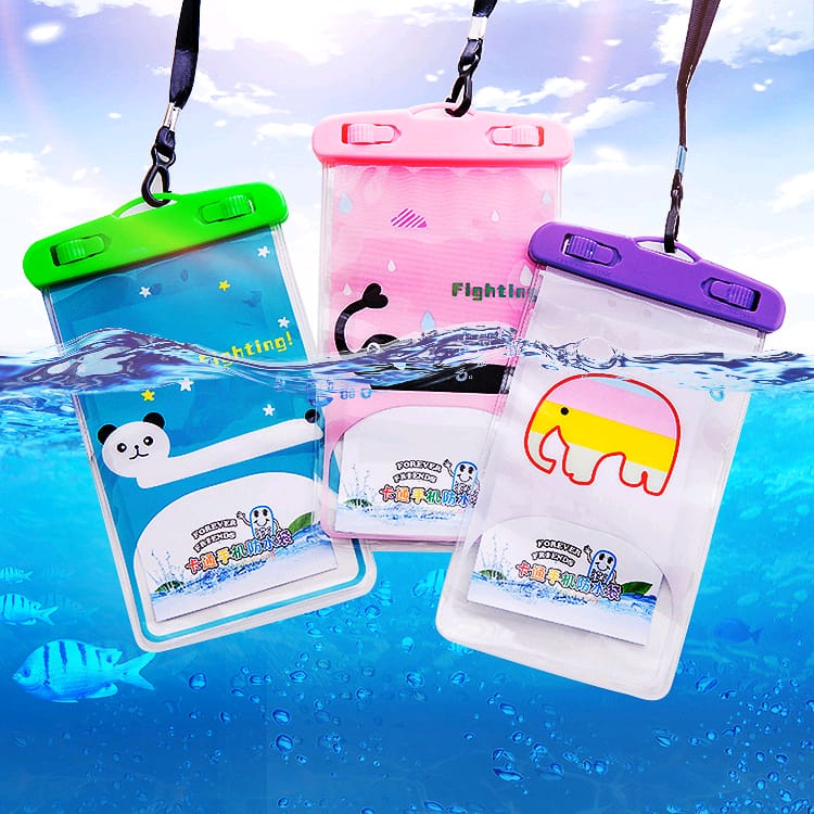 【GOGOMART】Sarung Waterproof Pouch Handphone Anti Air - Motif Kartun