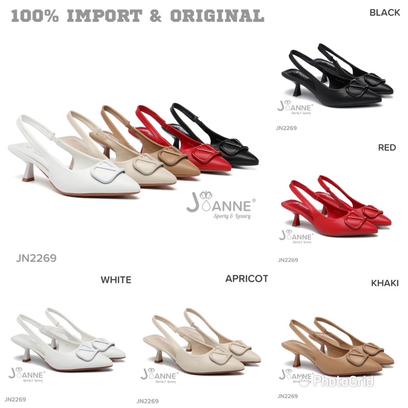 RESTOCK! [ORIGINAL] JOANNE Slingback High Heels Shoes Sepatu Hak #JN2269